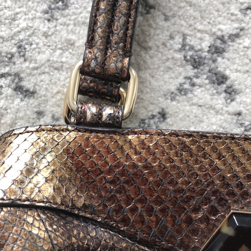 Real metallic python Handbag - Picture 2 of 7